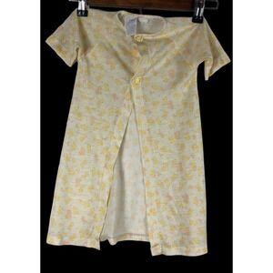 Carter's Vintage Baby Layette Size Yellow Floral Light Kimono Jacket Robe 1970s